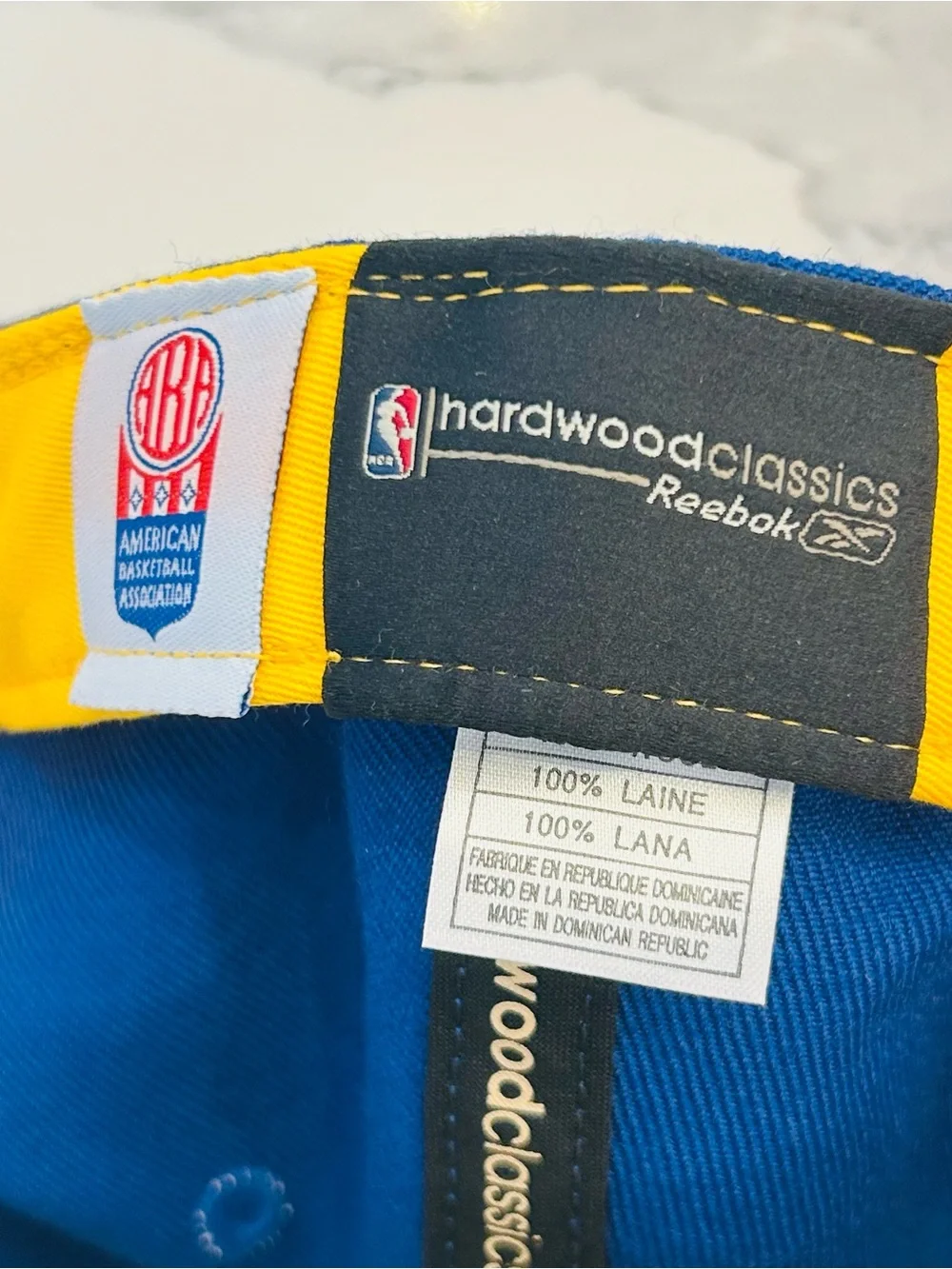 Houston Mavericks ABA Reebok NBA Hardwood Fitted Cap Hat Size 7 3/4 100% Wool
